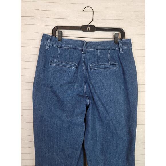 LANE BRYANT WIDE LEG FRONT SEAM TROUSER JEAN, SZ 14 - Picture 7 of 14